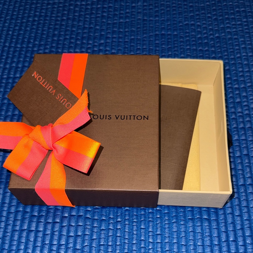 Louis Vuitton Brown Box with Vibrant Ribbon